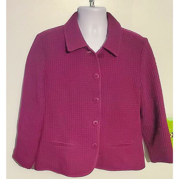 Cabelas Womens Waffle Knit Pink Button Diwn Jacket Size Large Cabincore Preppy - Picture 1 of 5